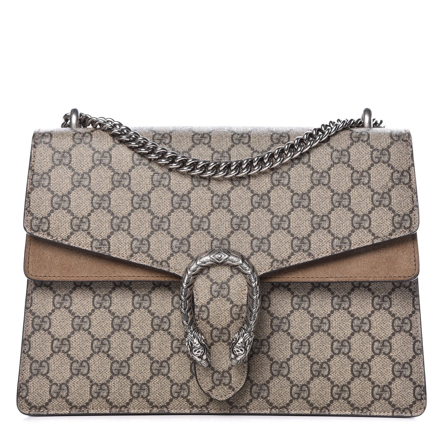 GG Supreme Monogram Medium Dionysus Shoulder Bag Taupe