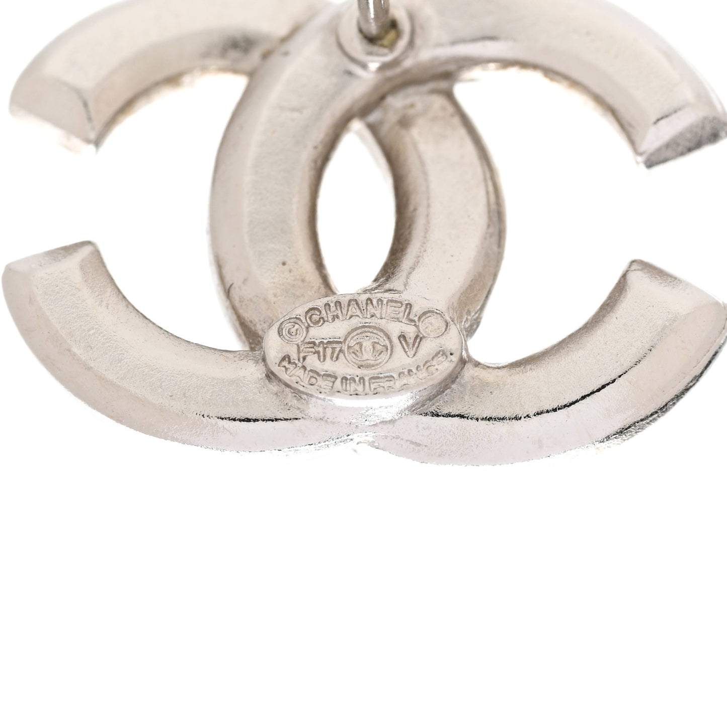 Crystal CC Earrings Silver