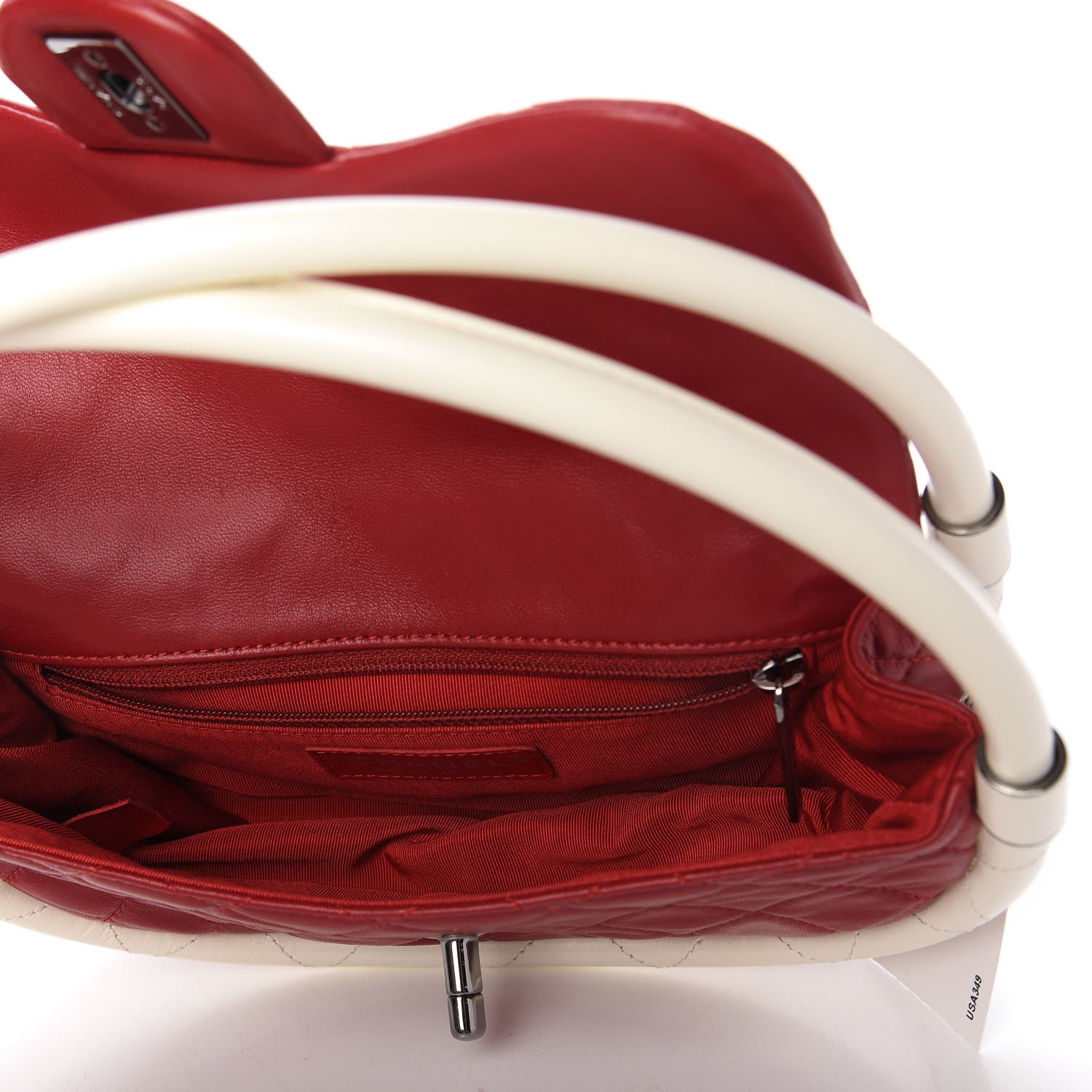 Chanel Lambskin Quilted Small Hula Hoop Flap Red 5 of 10