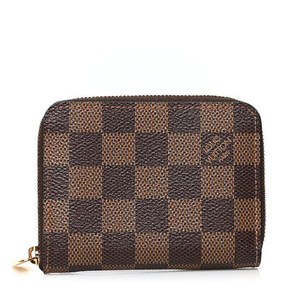 Louis Vuitton Damier Ebene Zippy Coin Purse Rose Ballerine 1 of 7