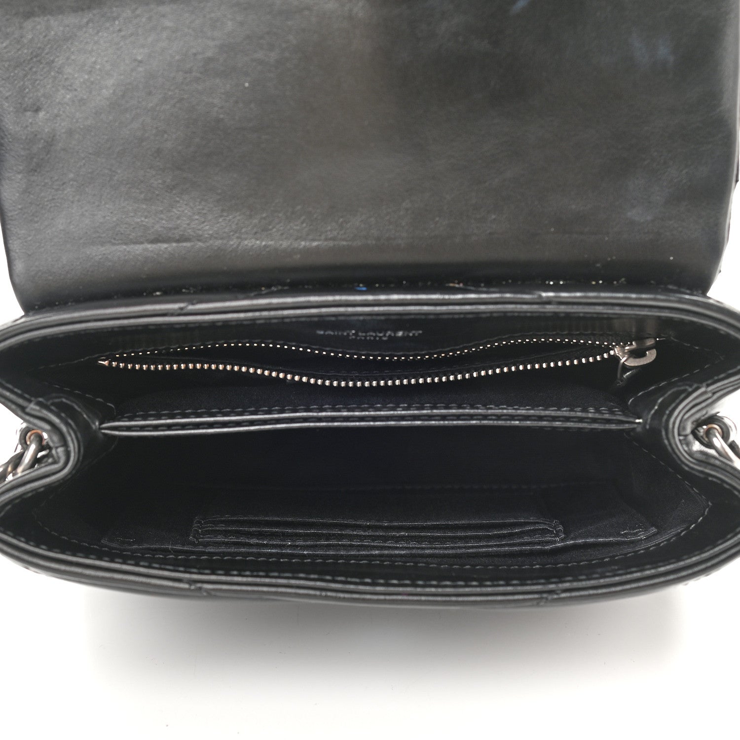 Saint Laurent Calfskin Y Quilted Monogram Toy Loulou Crossbody Bag Black 5 of 9