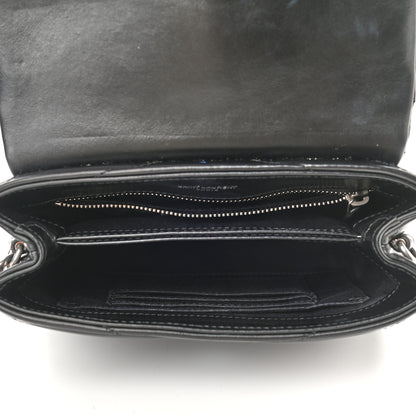 Saint Laurent Calfskin Y Quilted Monogram Toy Loulou Crossbody Bag Black 5 of 9