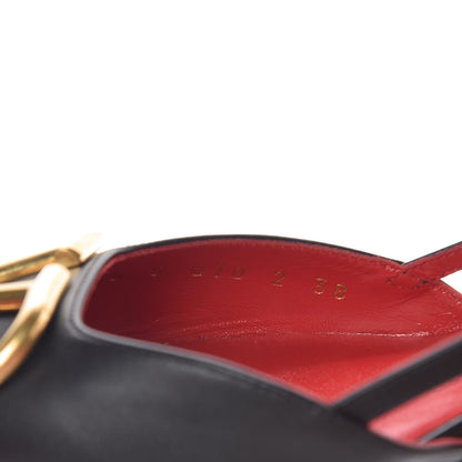 Valentino Garavani Calfskin Vlogo Slingback 40mm Pumps 38 Black 8 of 9