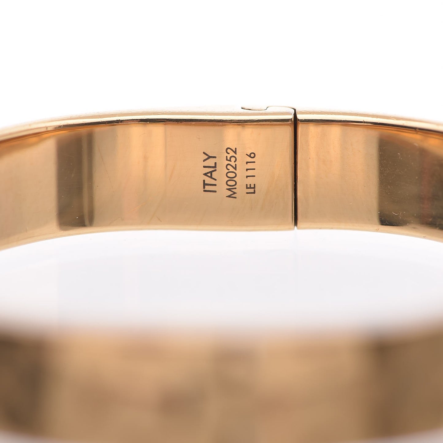 Brass Monogram Nanogram Cuff M Gold