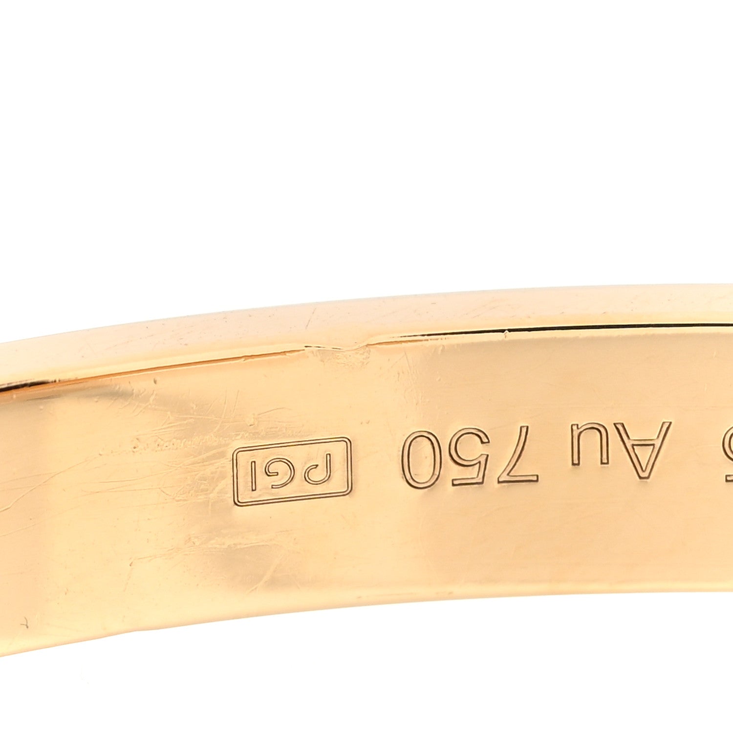 Cartier 18K Yellow Gold 1 Diamond LOVE Cuff Bracelet 17 5 of 5