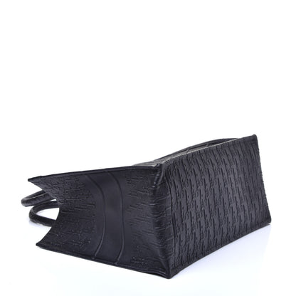 Christian Dior Oblique Calfskin Embossed Medium Book Tote Black 4 of 9