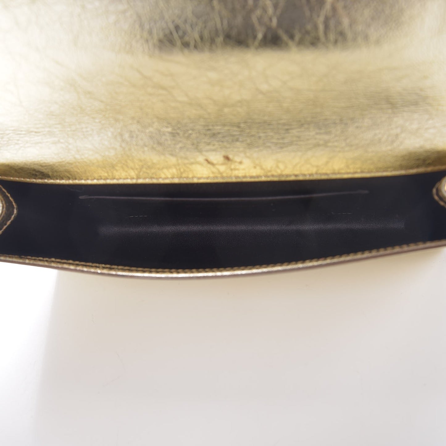 Metallic Calfskin Monogram Large Belle De Jour Clutch Gold