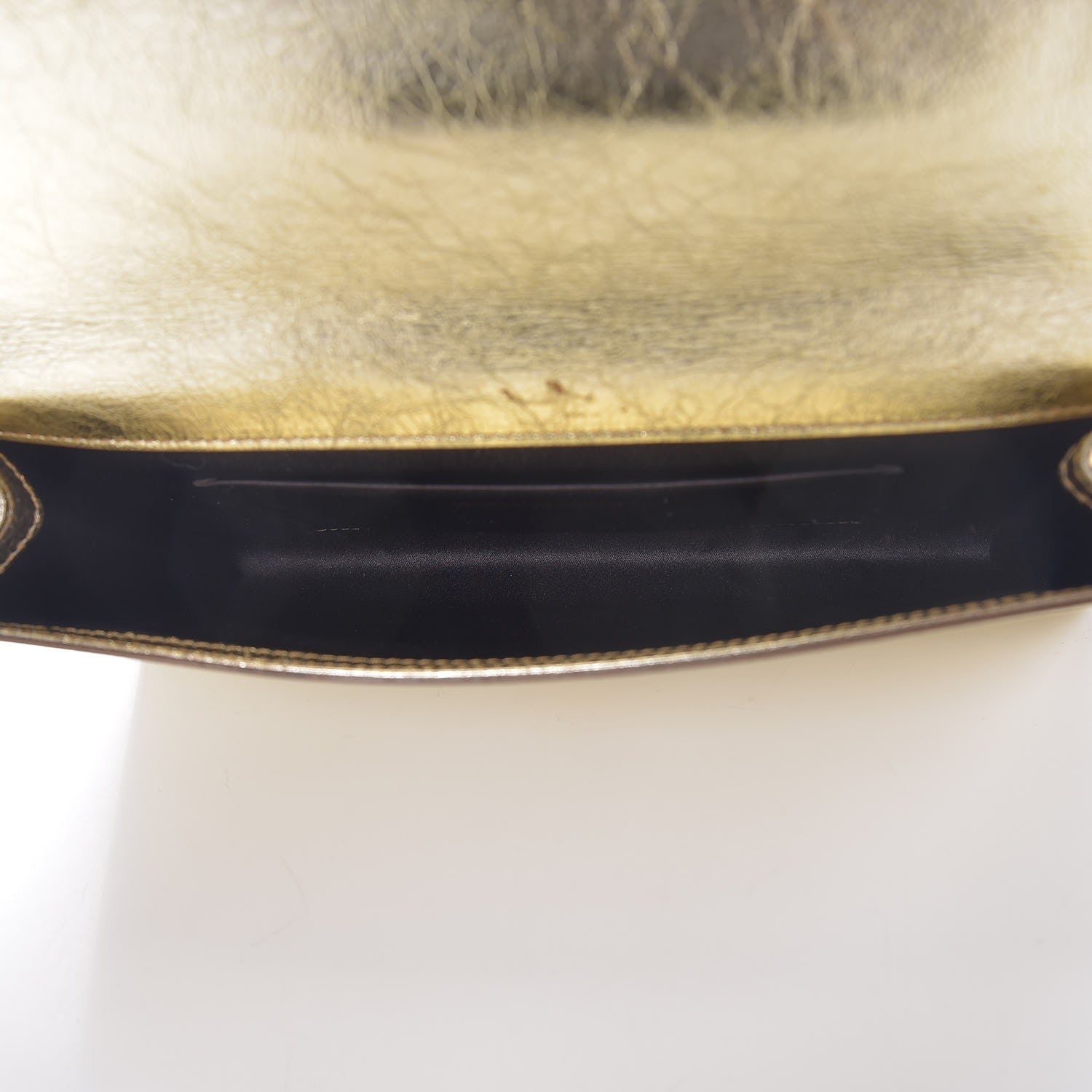 Saint Laurent Metallic Calfskin Monogram Large Belle De Jour Clutch Gold 5 of 9