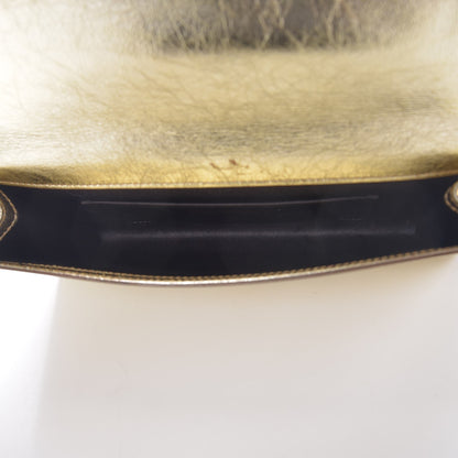 Saint Laurent Metallic Calfskin Monogram Large Belle De Jour Clutch Gold 5 of 9