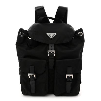 Prada Tessuto Nylon Saffiano Small Backpack Black 1 of 10