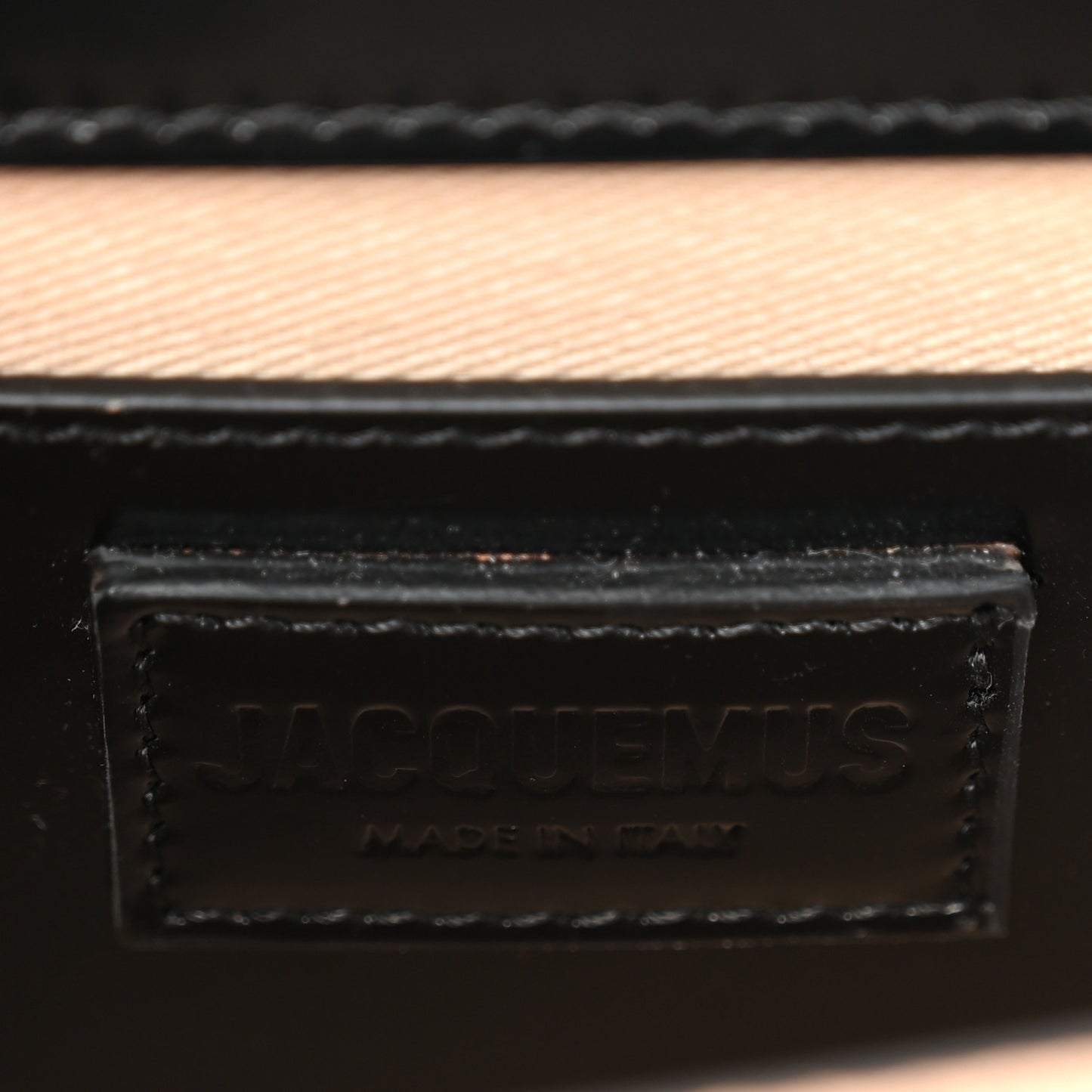 Raffia Smooth Calfskin Le Grand Bambino Natural Dark Brown