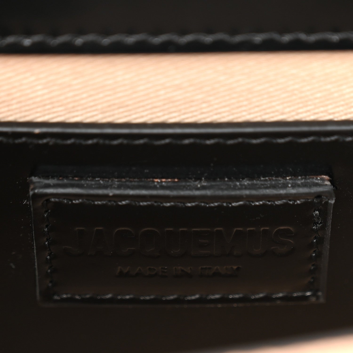 Jacquemus Raffia Smooth Calfskin Le Grand Bambino Natural Dark Brown 6 of 9