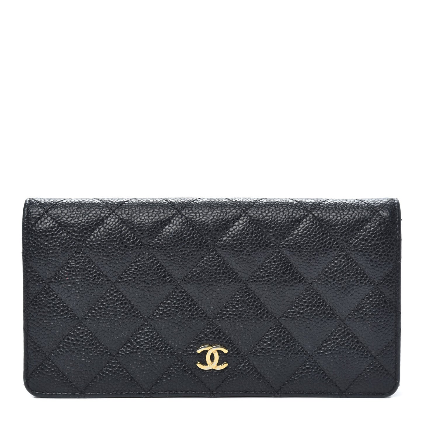 Caviar Quilted Yen Wallet Black