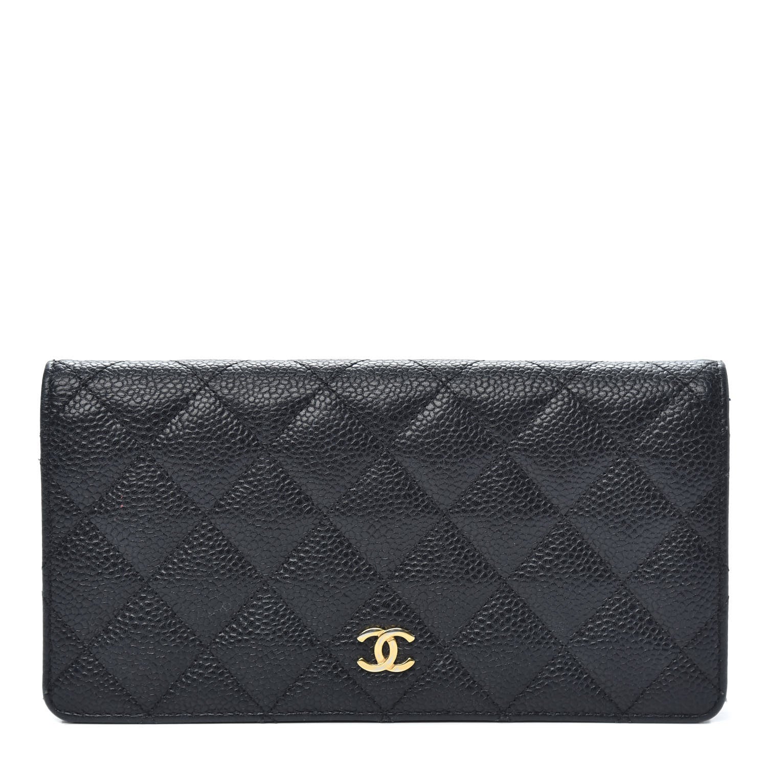 Chanel Caviar Quilted Yen Wallet Black 1 of 12