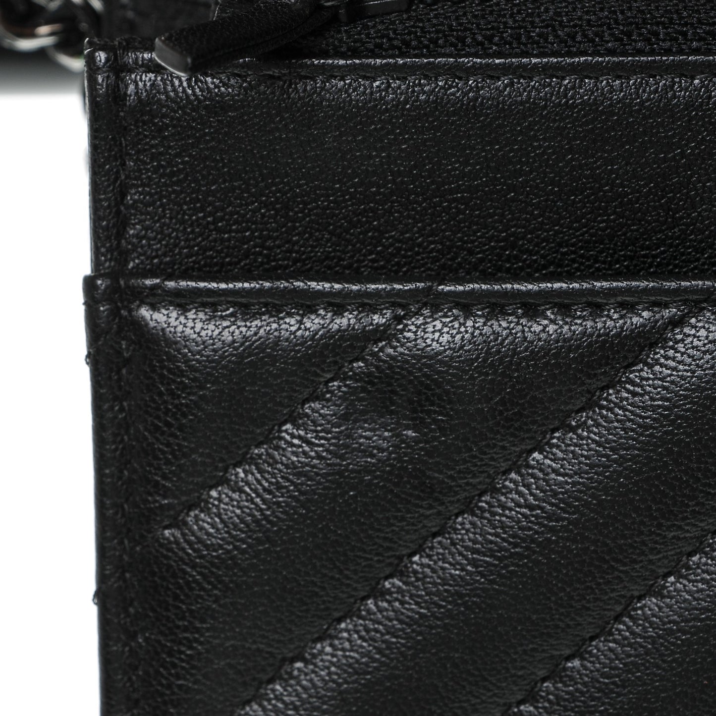 Sheepskin Chevron Reissue Wallet On Chain WOC So Black