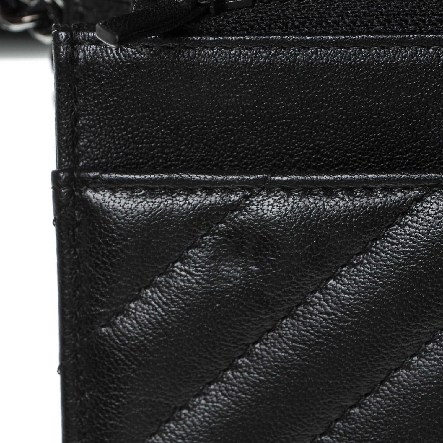 Chanel Sheepskin Chevron Reissue Wallet On Chain WOC So Black 9 of 9