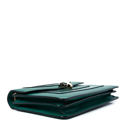 Bulgari Calfskin Serpenti Forever Shoulder Bag Emerald Green 5 of 13