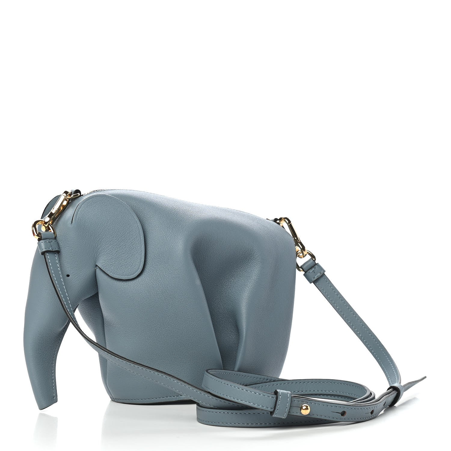 Loewe Calfskin Mini Elephant Crossbody Bag Stone Blue 2 of 9