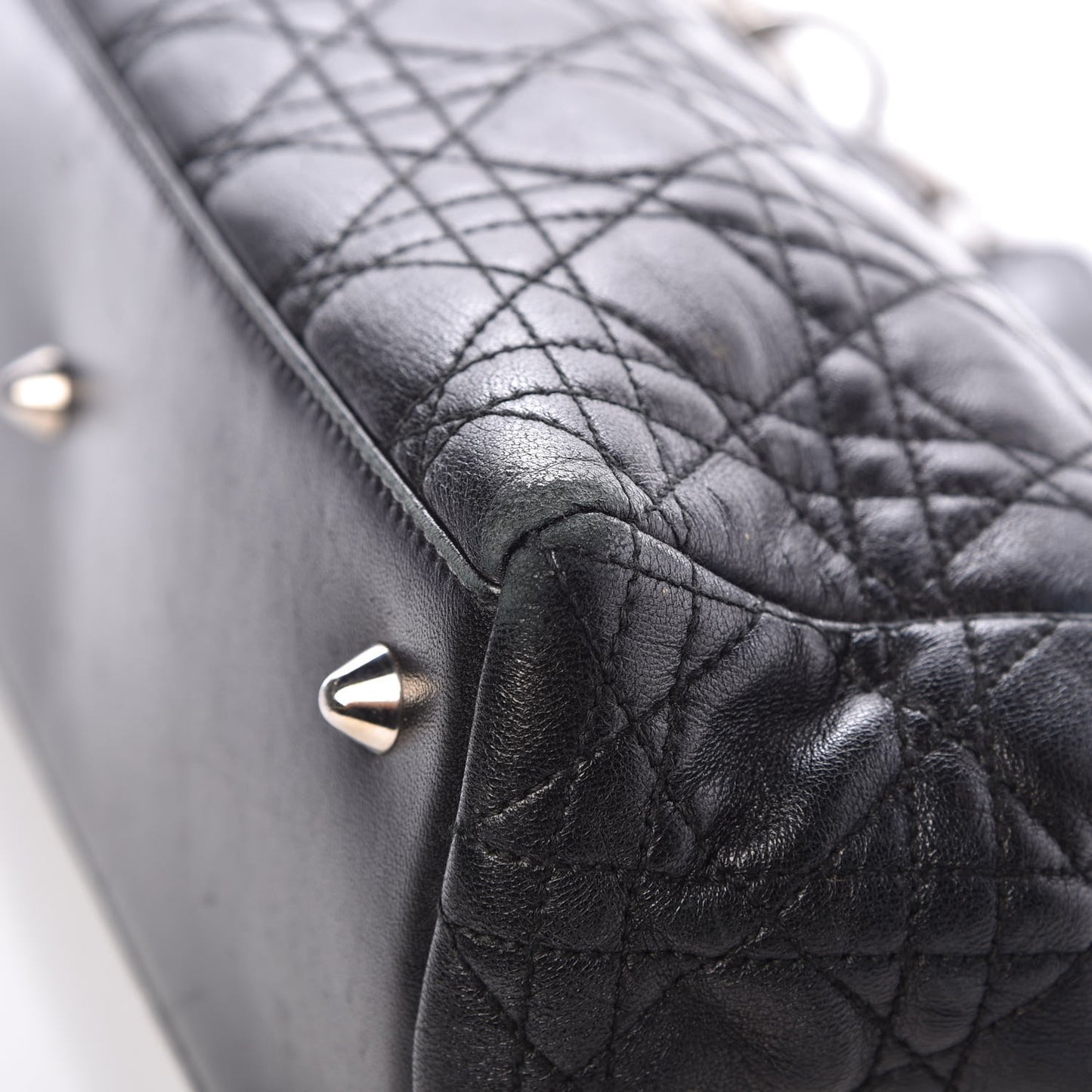 Lambskin Cannage Lady Dior Shoulder Bag Black