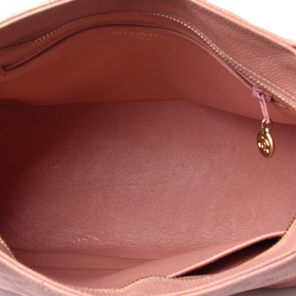 Chanel Caviar Medallion CC Tote Light PinkCHANEL Caviar Quilted Medallion Tote Pink 5 of 10