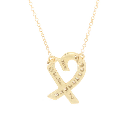 Tiffany 18K Yellow Gold Diamond Small Paloma Picasso Loving Heart Pendant Necklace 7 of 8