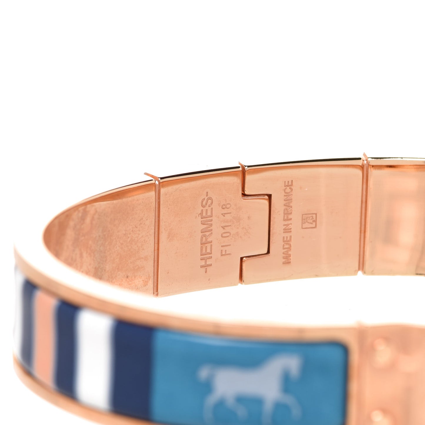 Enamel Printed Narrow Charniere Couvertures Nouvelles Hinged Bracelet S