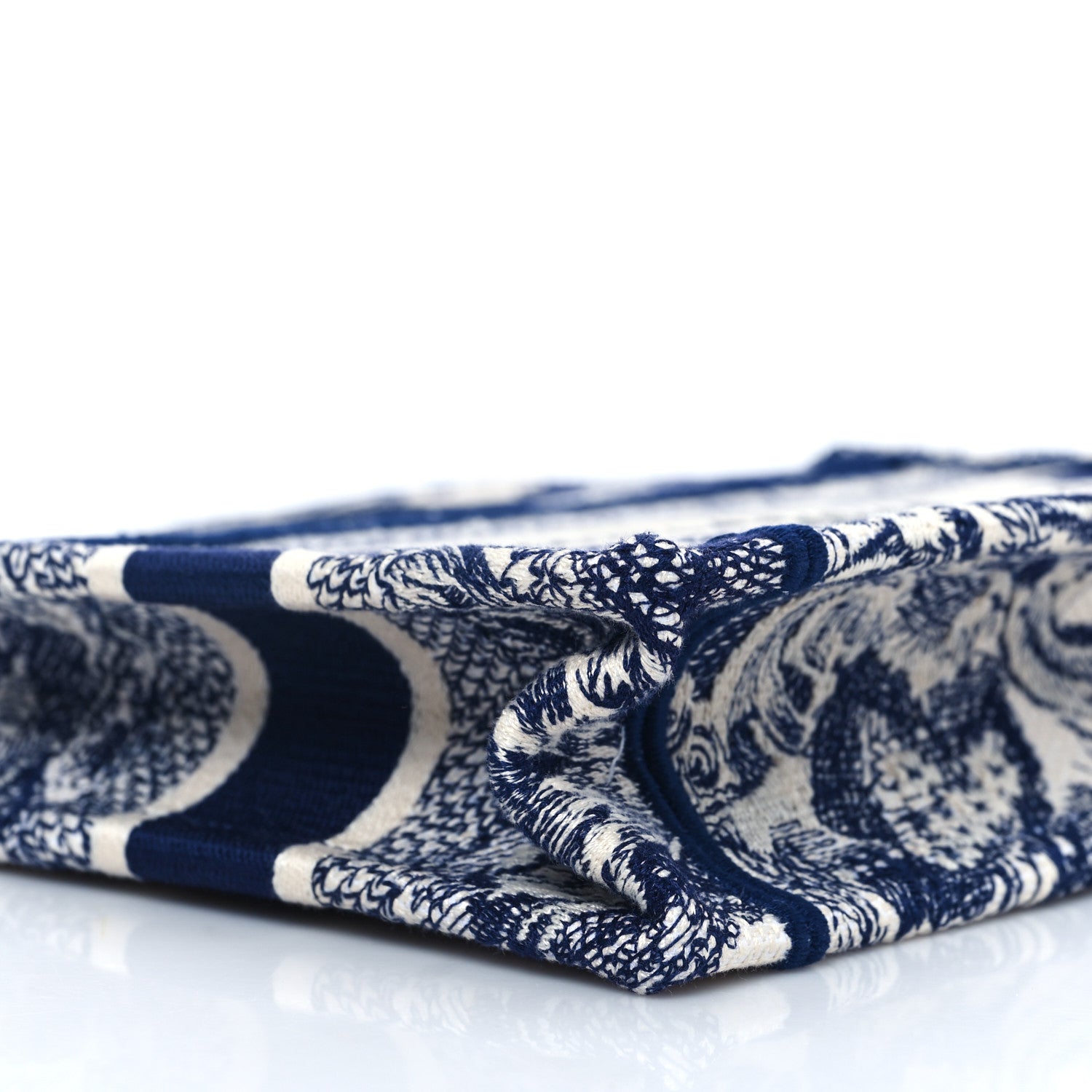 Christian Dior Canvas Embroidered Mini Toile De Jouy Book Tote  Blue 9 of 12