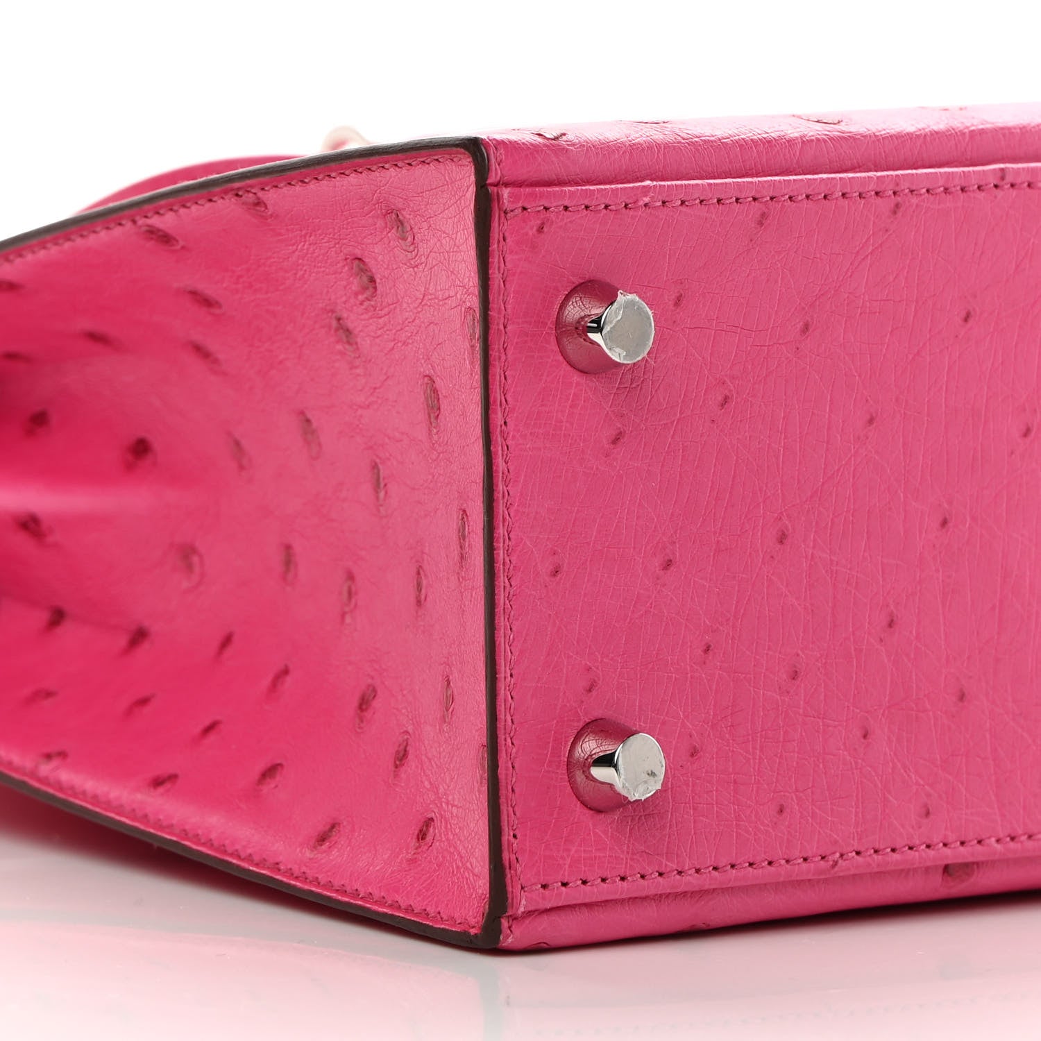 Hermes Ostrich Kelly Sellier 25 Rose Tyrien 9 of 11