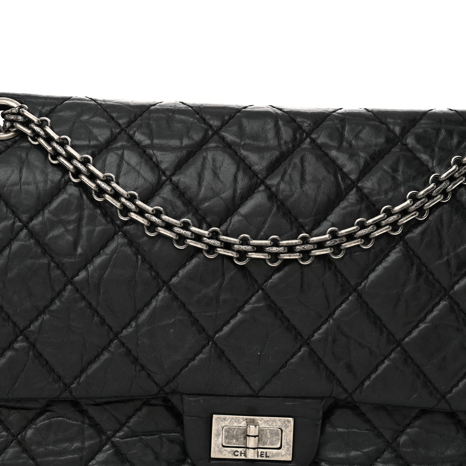 Chanel Aged Calfskin Quilted 2.55 Reissue 226 Flap Black 8 of 16