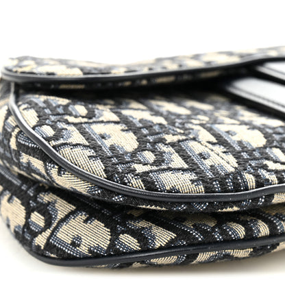 Christian Dior Oblique Mini Saddle Bag Blue 9 of 10