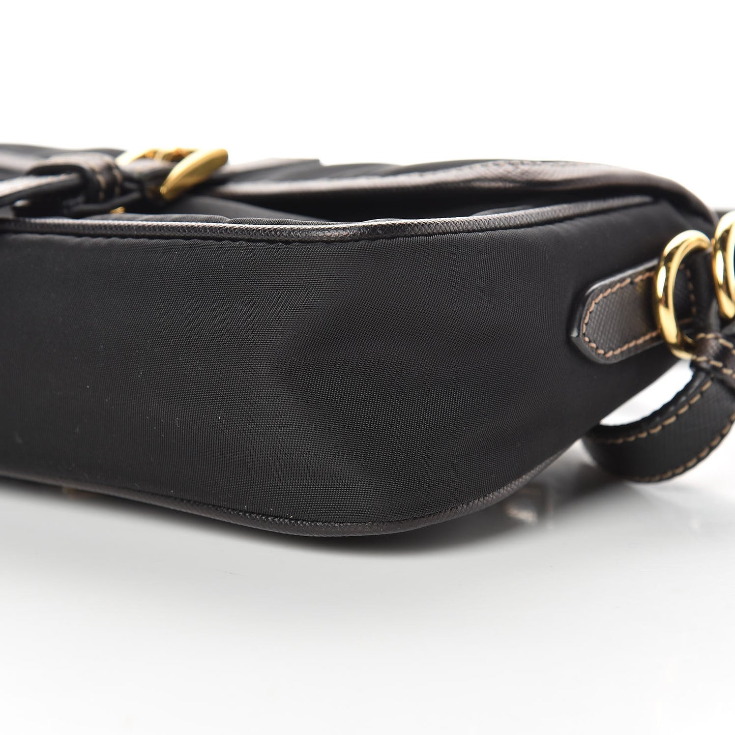 Tessuto Nylon Saffiano Small Crossbody Bag Black
