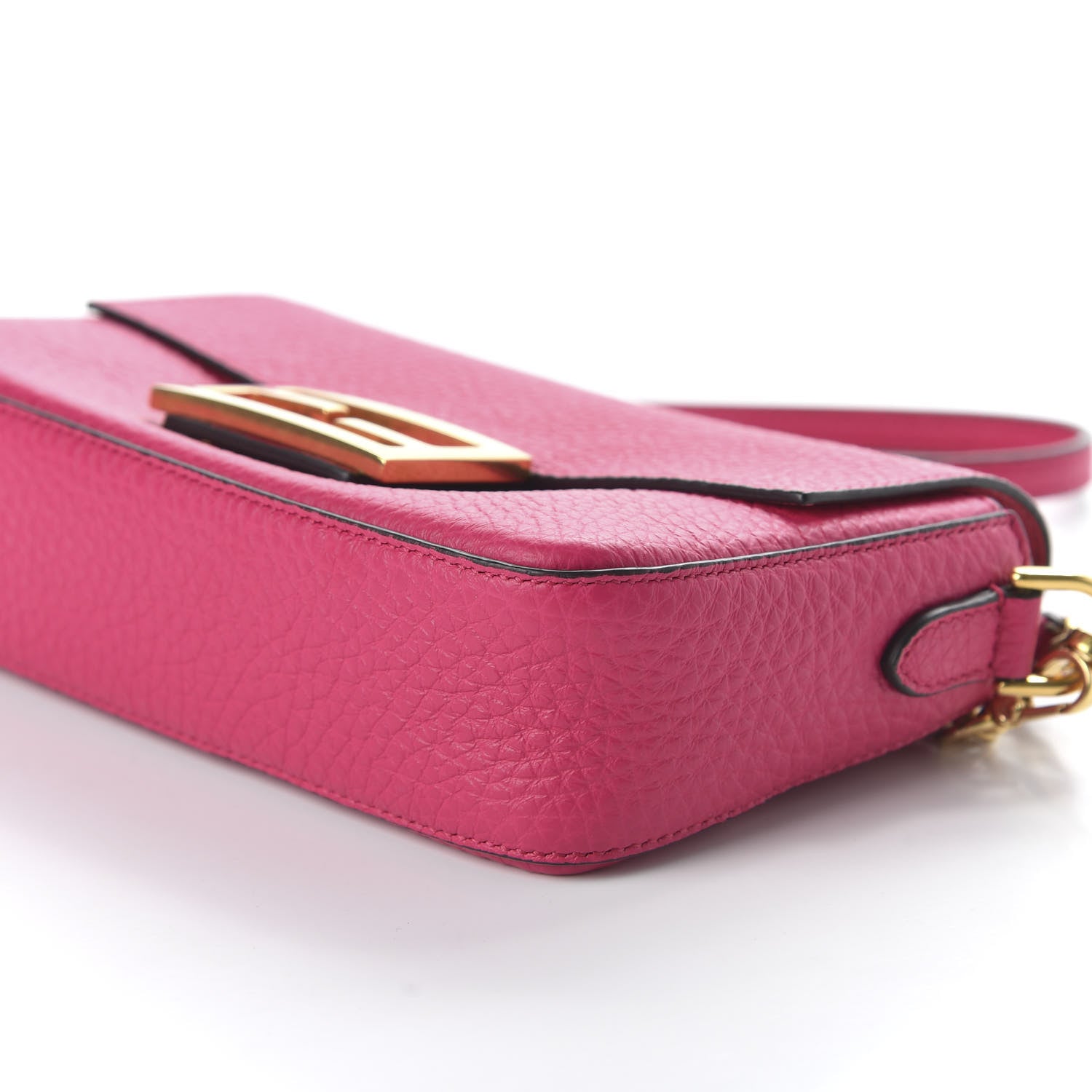 Fendi Cuoio Romano Mini Baguette Fuxia 6 of 8