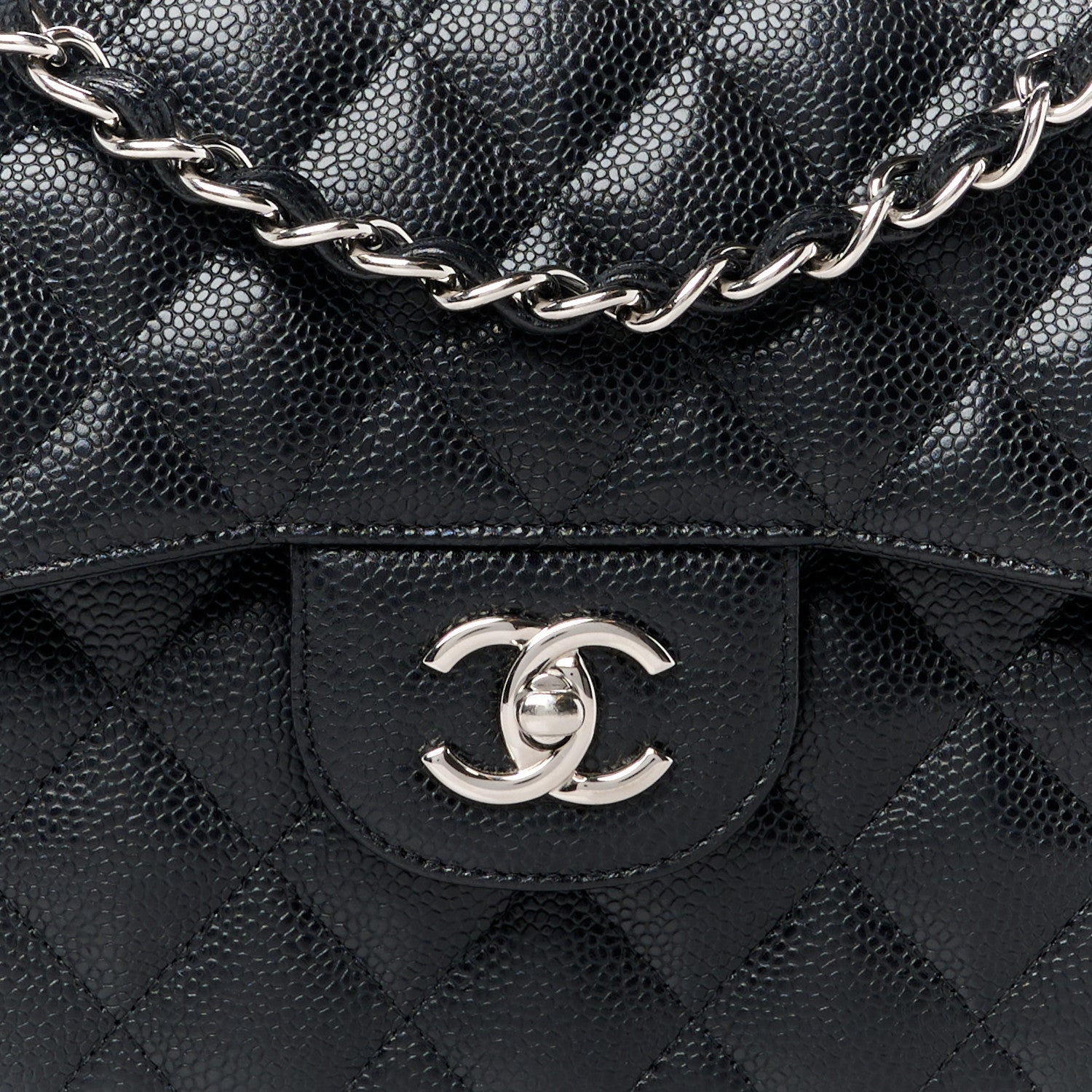 Chanel Caviar Quilted Jumbo Double Flap Black 9 of 12