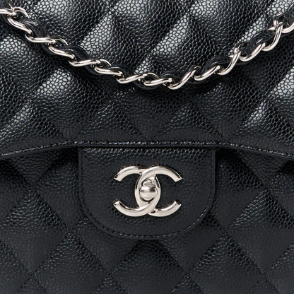 Chanel Caviar Quilted Jumbo Double Flap Black 9 of 12