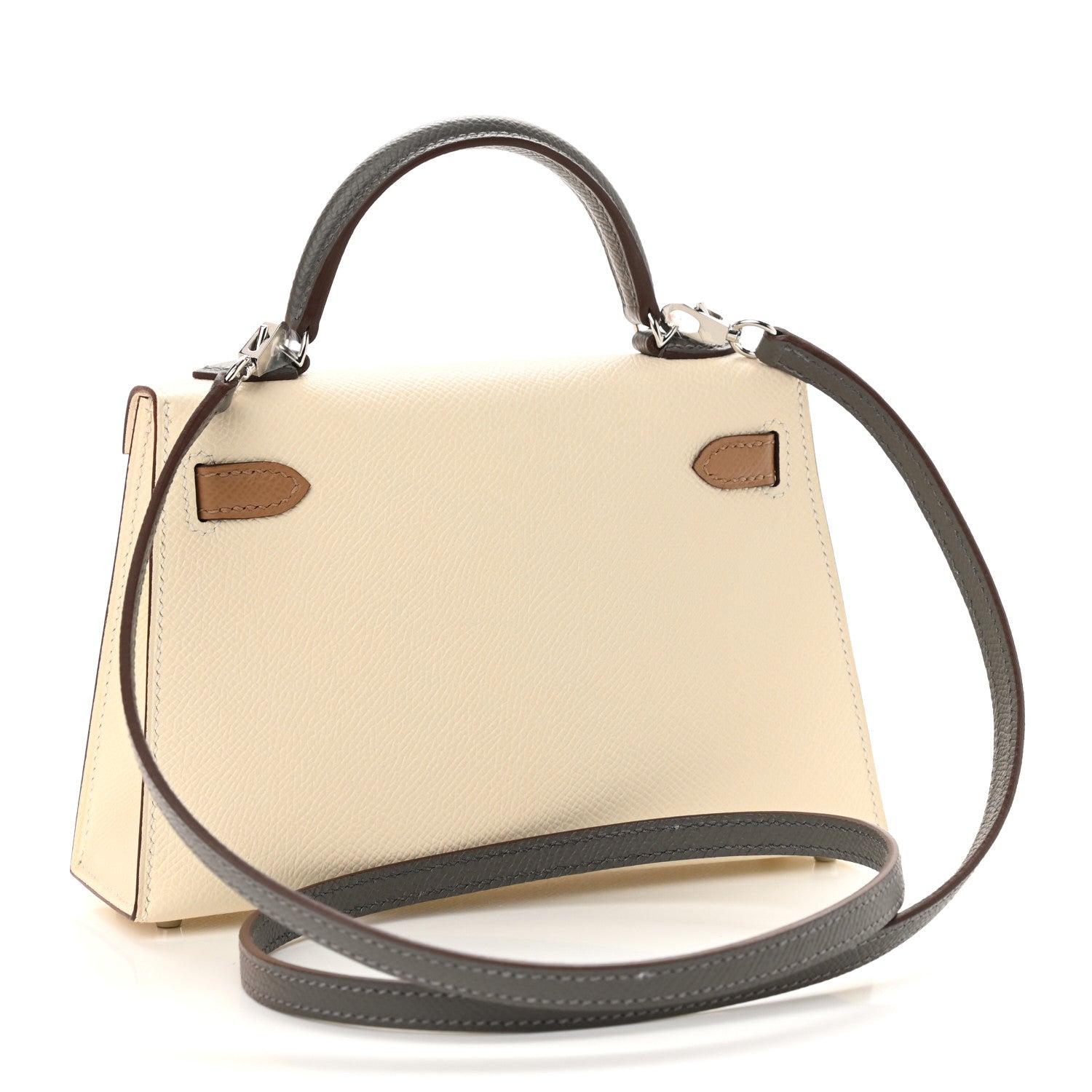 Hermes Epsom Mini Kelly Sellier 20 Nata Chai Gris Meyer 3 of 11