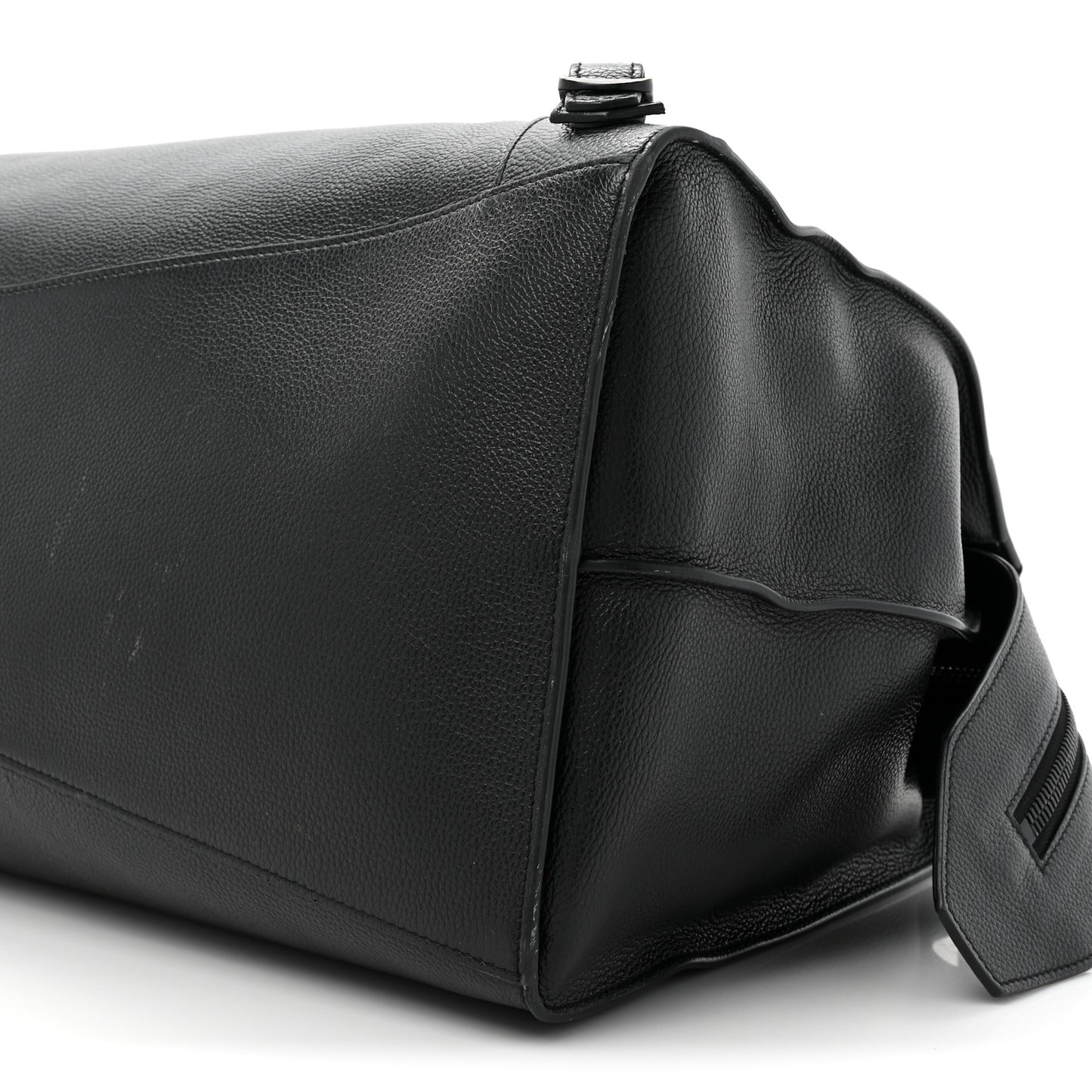 Grained Calfskin Neo Classic Black Hardware Large Top Handle Bag Black