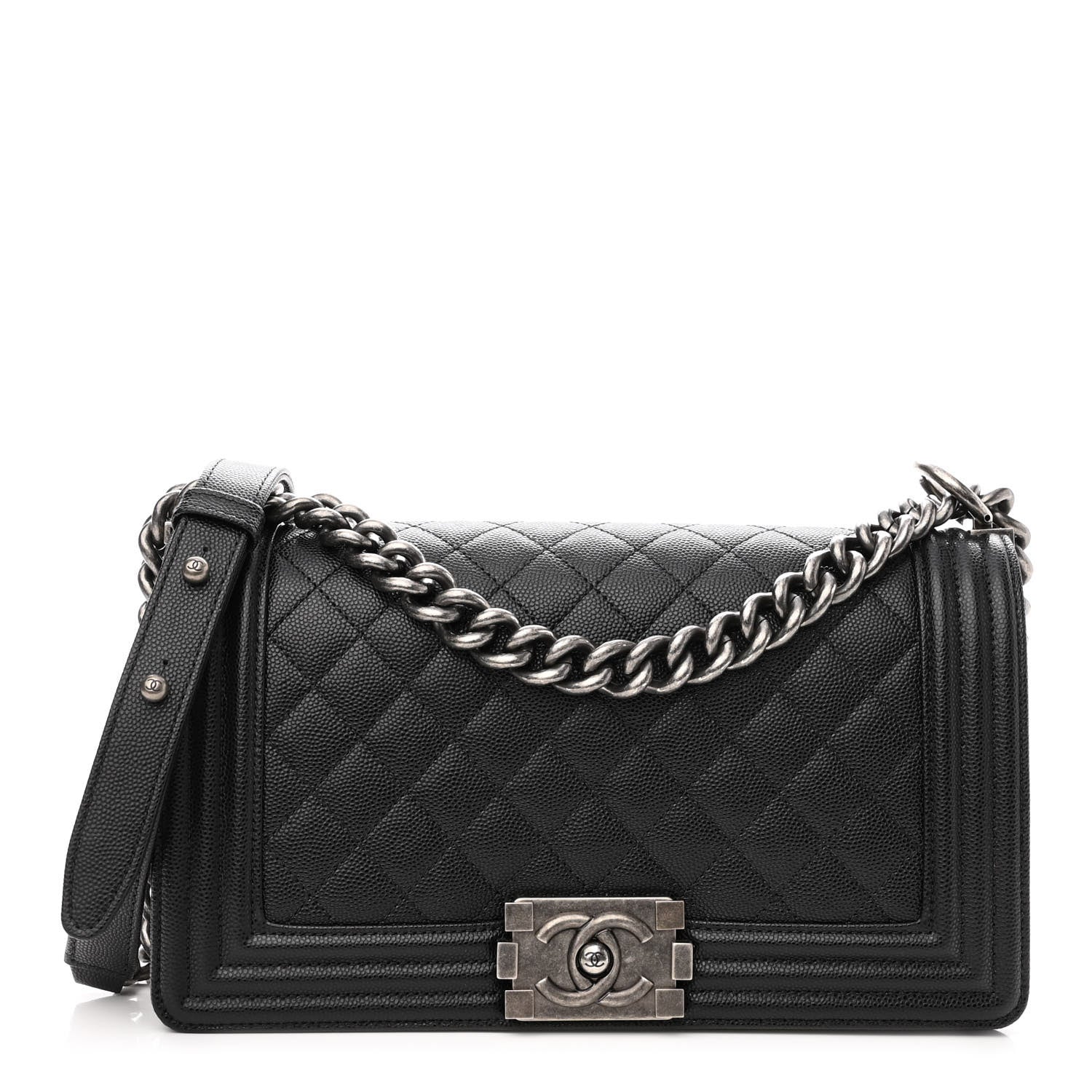 Chanel Caviar Quilted Medium Boy Flap Black 1 of 10