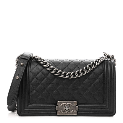 Chanel Caviar Quilted Medium Boy Flap Black 1 of 10