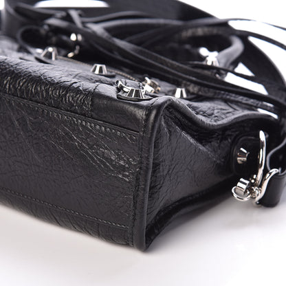 Balenciaga Agneau Classic Silver Hardware Mini City Black 9 of 9