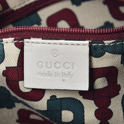 Gucci Guccissima Large D Gold Ring Shoulder Bag Off White 6 of 7