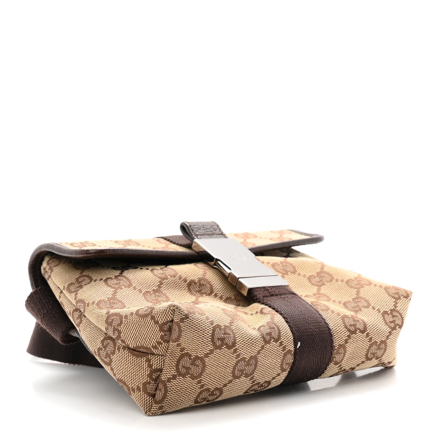 Gucci Monogram Waist Pouch Bag Dark Brown 4 of 10