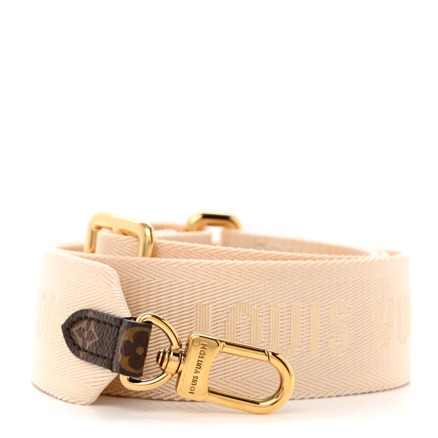 Jacquard Monogram Adjustable Shoulder Strap New Creme