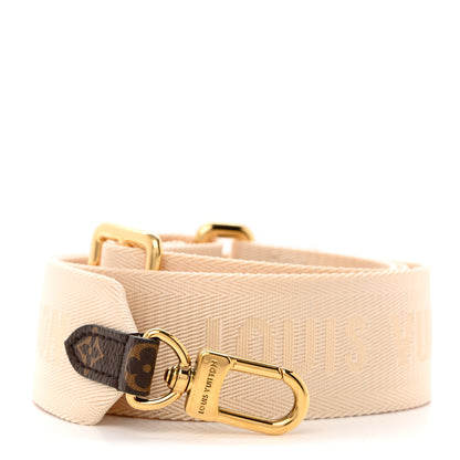 Louis Vuitton Jacquard Monogram Adjustable Shoulder Strap New Creme 1 of 4