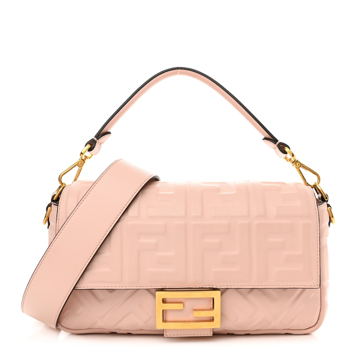 Nappa FF 1974 Embossed Baguette Rosa Quarzo