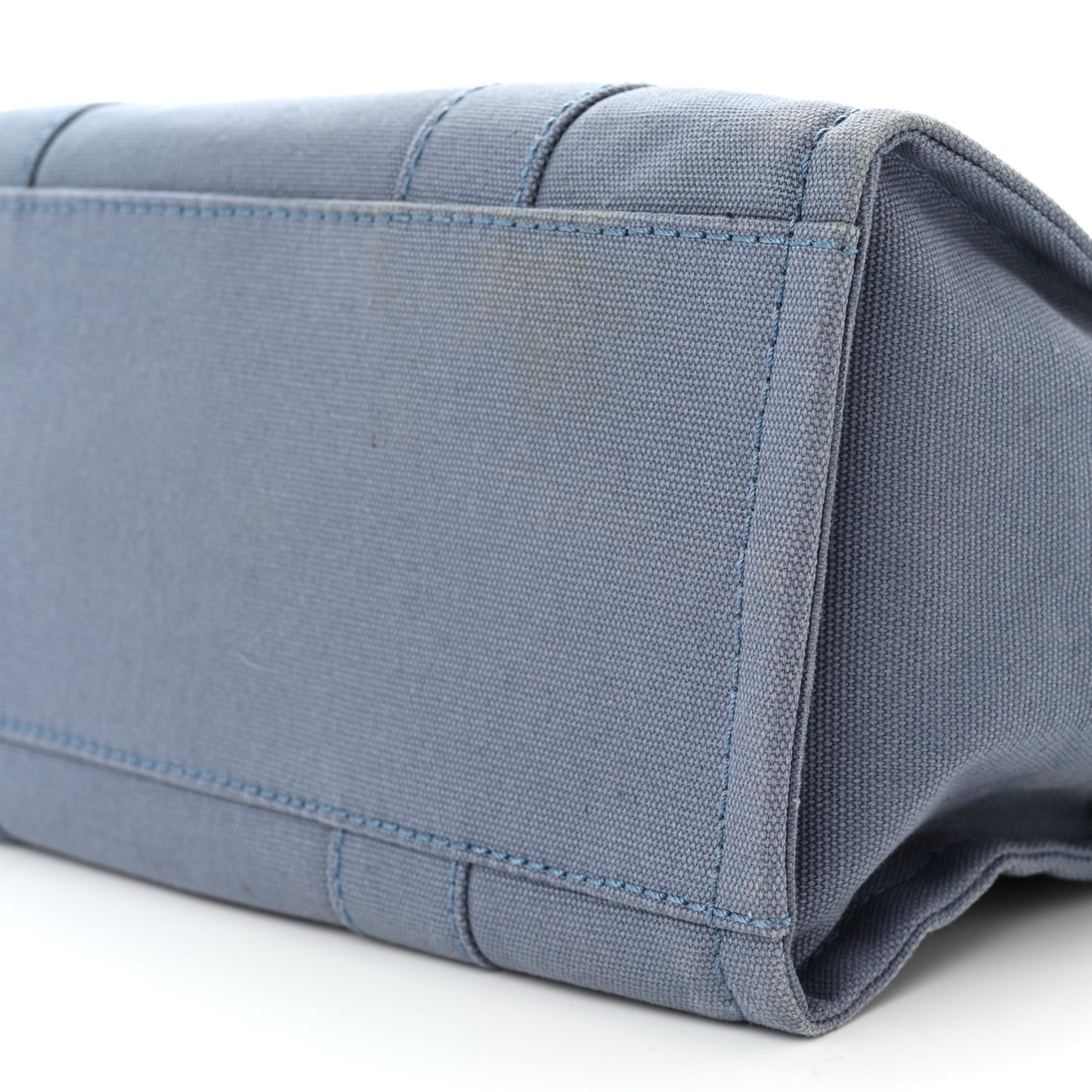 Cotton Canvas Medium The Traveler Tote Bag Blue Shadow