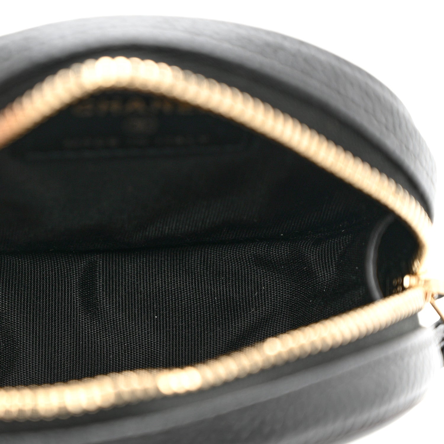 Chanel Caviar Quilted Filigree Zip Around Classic Coin Purse Black 5 of 9