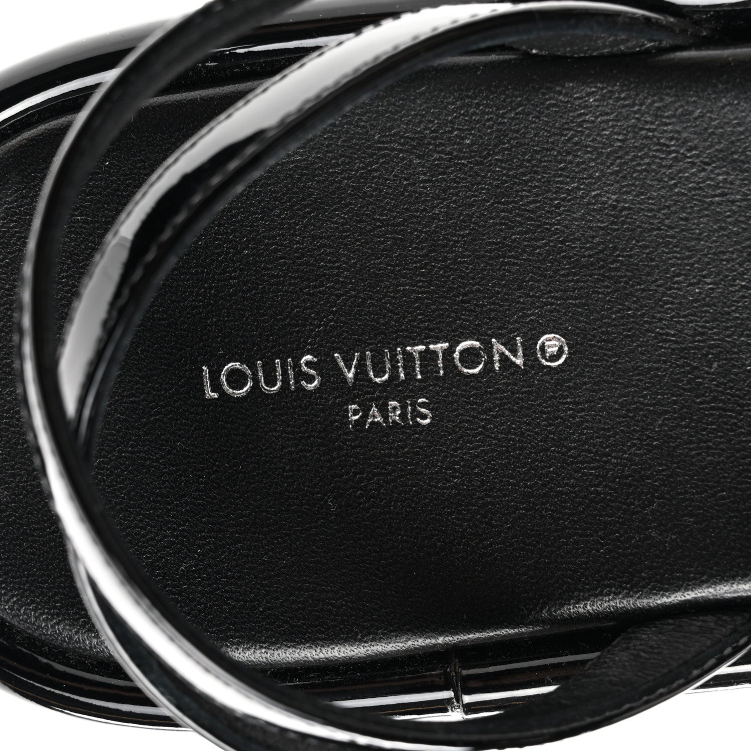 Louis Vuitton Patent Monogram Vedette Mule Sandals 40 Black 7 of 8