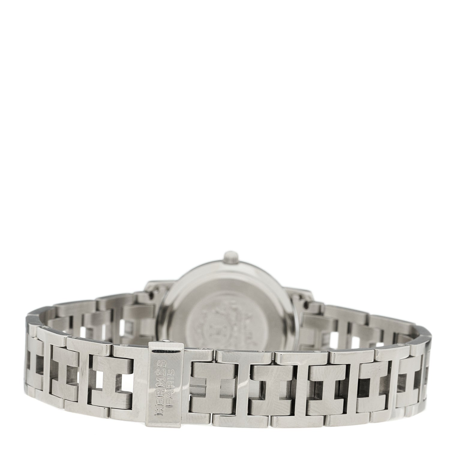 Hermes Stainless Steel 24mm Clipper Quartz Watch Black 3 of 4