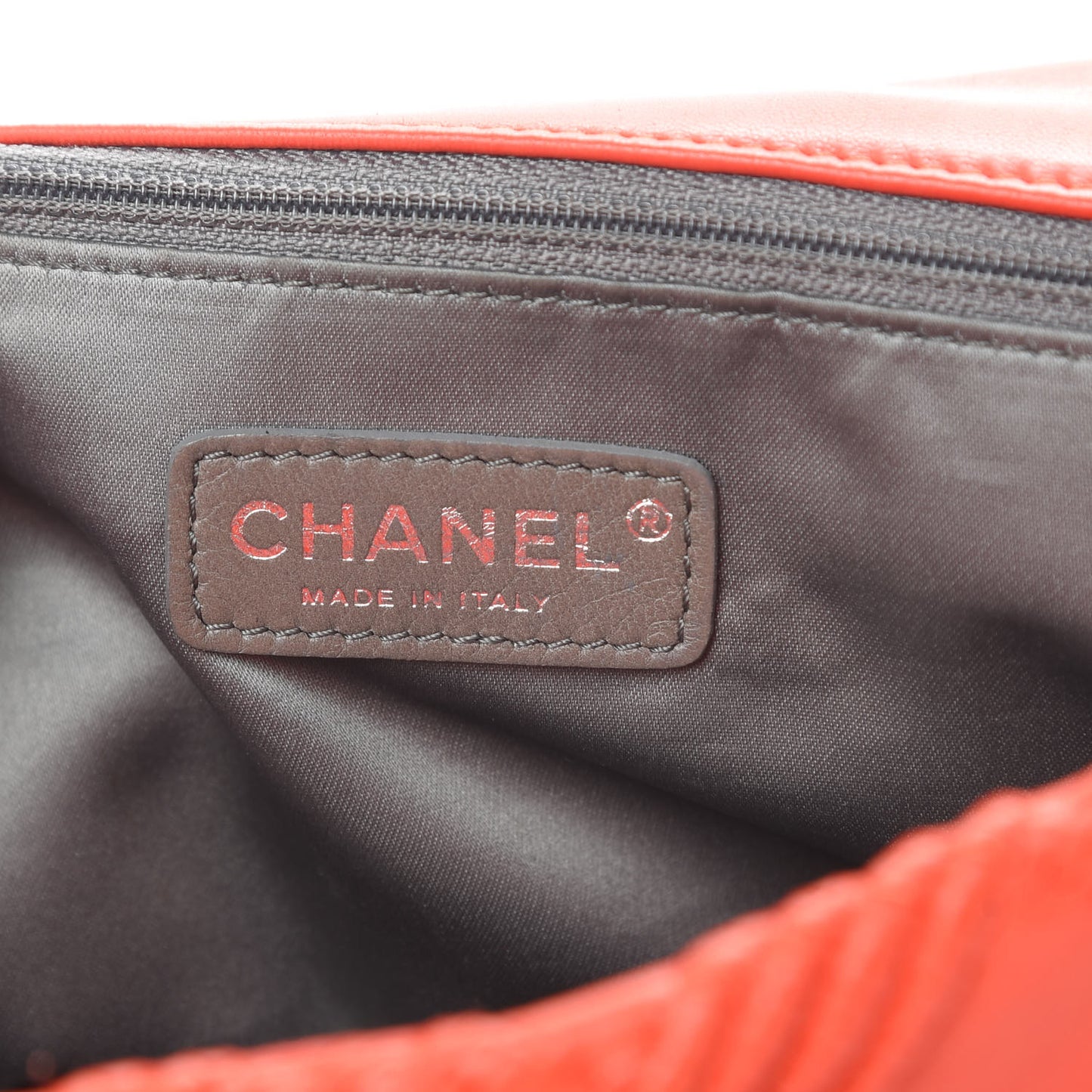 Lambskin Stitched Large Walk Of Fame Flap Red