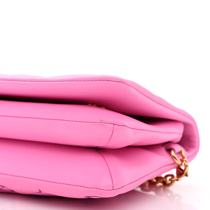 Louis Vuitton Lambskin Embossed Monogram Vuittamins Pochette Coussin Rose Violet 9 of 9